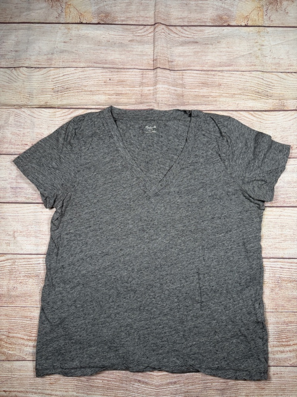 Madewell Heather Gray‎ V-Neck Short Sleeve Tee